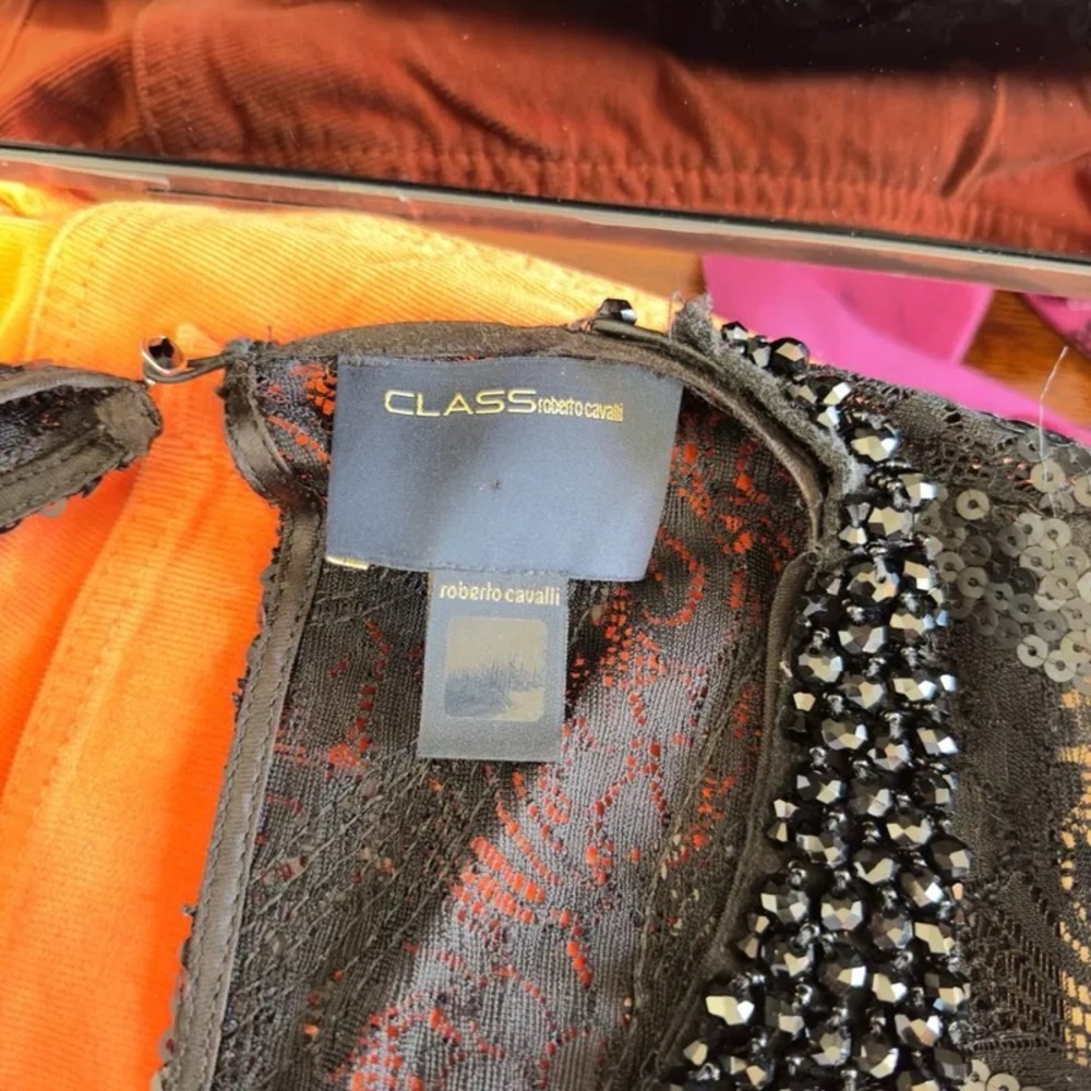 Class By Roberto Cavalli Sequined Beaded Collar D… - image 8